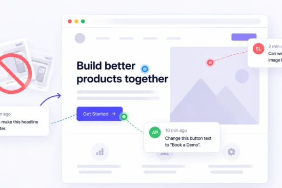 Website feedback tool with live comments and no screenshots